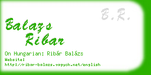 balazs ribar business card